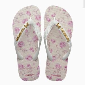 Havaianas LoveShackFancy Pink Floral Sandals